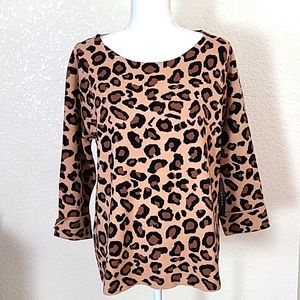 NWT Tahari animal print sweater, size XL